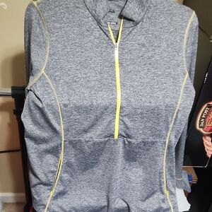 Cutter & Buck Gray and Yellow Women's Hoodie